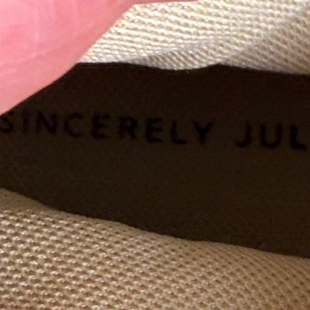 Sincerely Jules Vespa Tan Canvas High Top Platform Lug Sole Sneakers Womens 10M - Picture 4 of 7